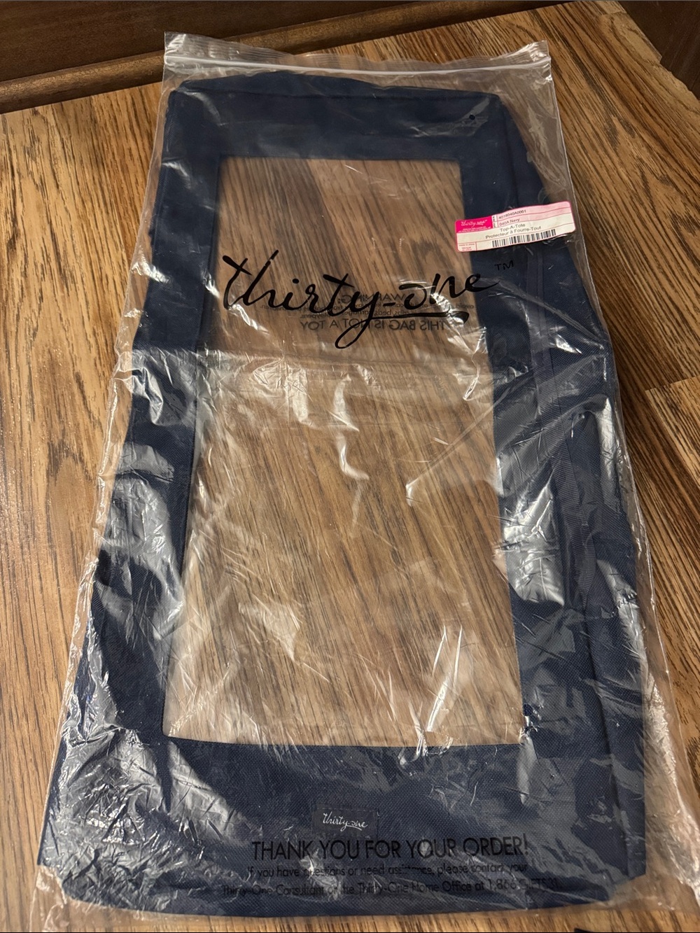 NWT!! thirty-one Navy Clear top a Tote